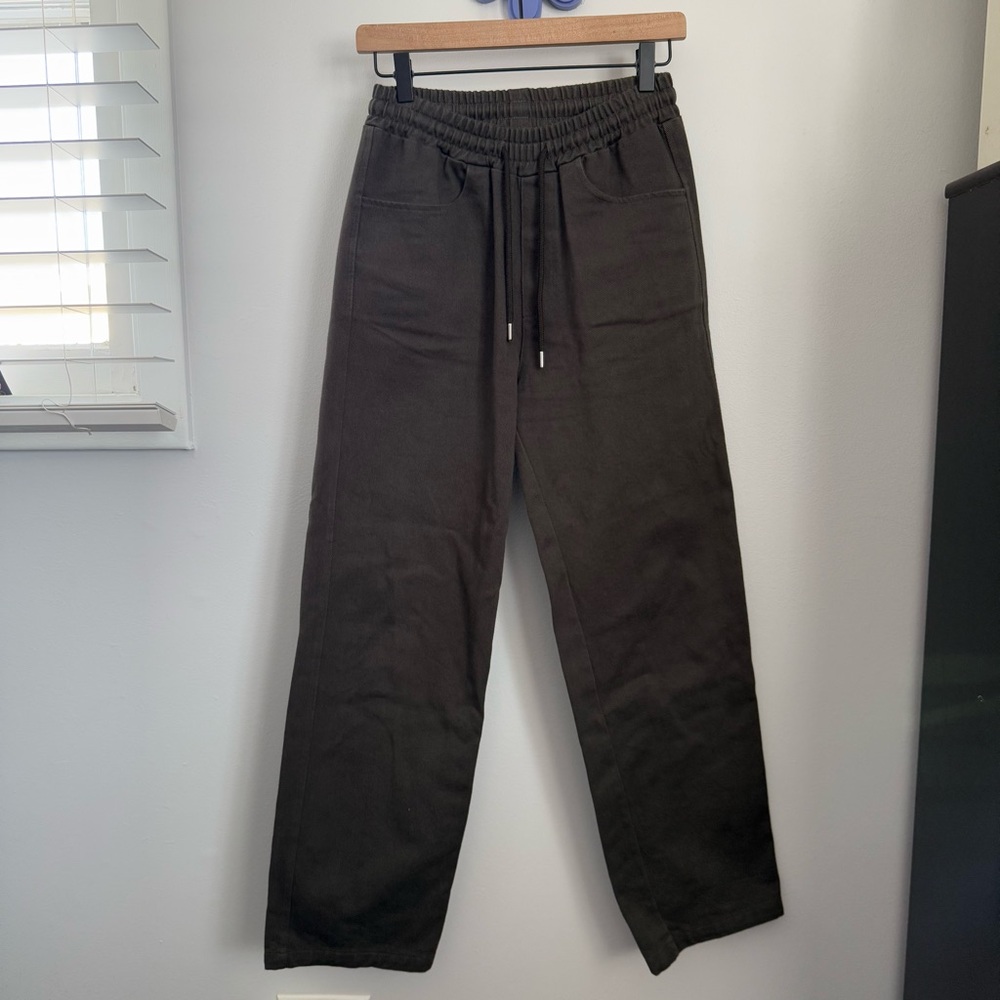 Little Puffy Small Easy Trousers Elastic Waist Drawstring Dark‎ Olive Utility - Picture 8 of 10